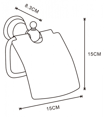 картинка Держатель туалетной бумаги Azario ELVIA с крышкой, золото (AZ-91110G) от магазина Сантехстрой
