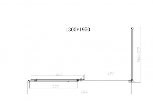 картинка Душевой уголок Slim-N VSR-4SN9013CLGM, 1300*900, вороненая сталь, стекло прозрачное от магазина Сантехстрой