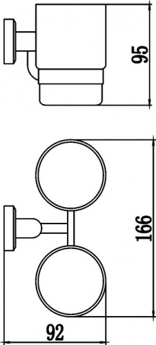 картинка Держатель для двух стаканов Savol 95 (S-009568) от магазина Сантехстрой