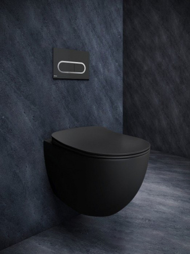 картинка Сиденье для унитаза Ravak Uni Chrome Flat X07P572 Черное с Микролифтом от магазина Сантехстрой