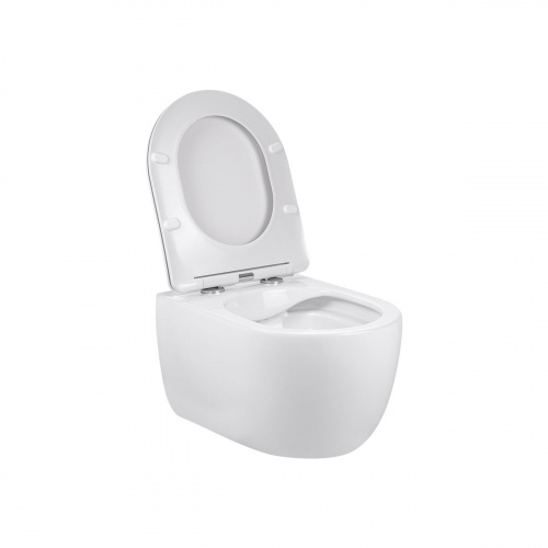 картинка Унитаз подвесной Evo VT1-34S безободковый, цвет белый, ультратонкое soft-close сиденье от магазина Сантехстрой