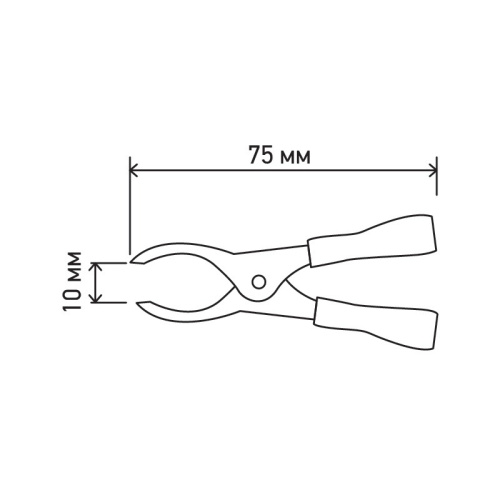 картинка Зажим «крокодил» 15 А 75 мм REXANT от магазина Сантехстрой