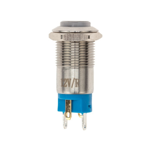 картинка Кнопка антивандальная Ø12 12В(LED) Б/Фикс (4с) OFF-(ON) красная (A-12-C2) REXANT от магазина Сантехстрой