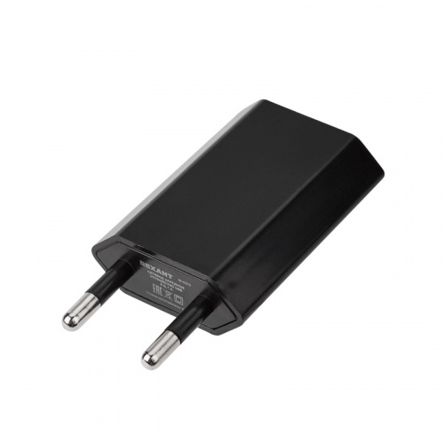 картинка Сетевое зарядное устройство для iPhone/iPad REXANT USB,  5V,  1 A,  черное от магазина Сантехстрой