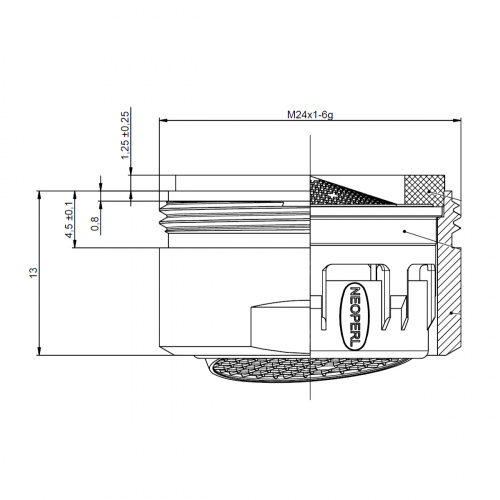 фото аэратор lemark neoperl perlator honeycomb ssr, m24, внутренний, с изменяемым углом (np13303ssr-bl)