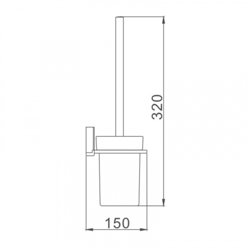 картинка Ершик D-Lin D273330, хром от магазина Сантехстрой