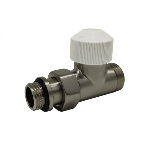 картинка Прямой клапан SR Rubinetterie Tondera термостатический 1/2"х3/4" E, цвет матовый никель от магазина Сантехстрой