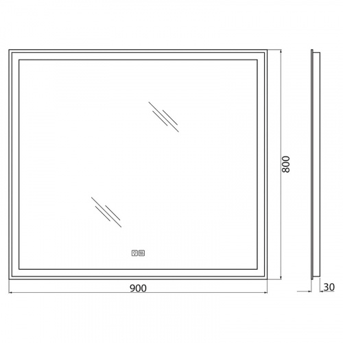 картинка Зеркало BelBagno spc-grt-900-800-led-tch-warm от магазина Сантехстрой