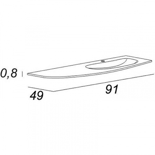 картинка Раковина Cezares Soho 91 R 50224 Bianco от магазина Сантехстрой
