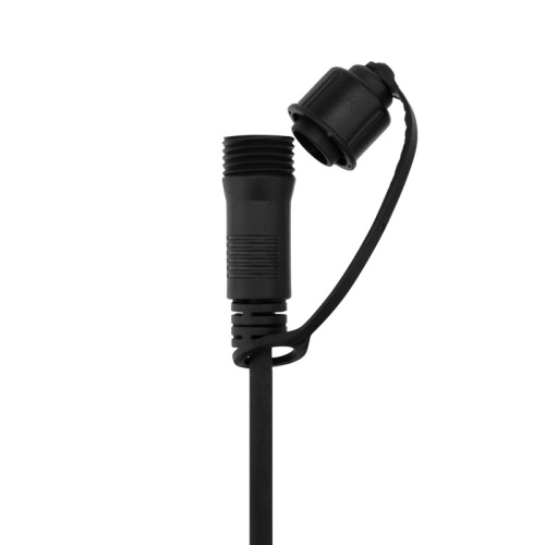 картинка Уличная гирлянда Лофт,  черный каучук,  20 прозрачных ламп х 5 LED,  влагостойкая IP44 от магазина Сантехстрой