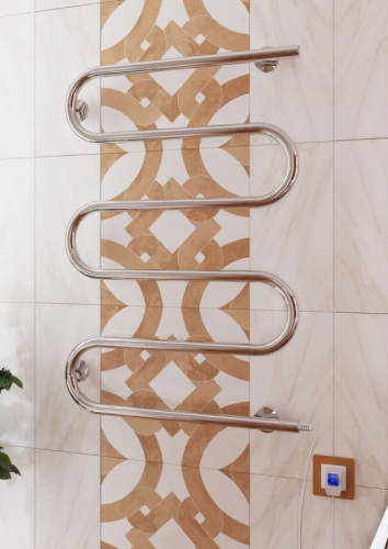 картинка Электрический полотенцесушитель Terminus Ш-образный 600x800 4620768883972 Хром от магазина Сантехстрой