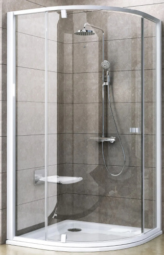 картинка Душевой уголок Ravak Pivot PSKK3 80x80 37644100Z1 профиль Белый стекло Transparent от магазина Сантехстрой