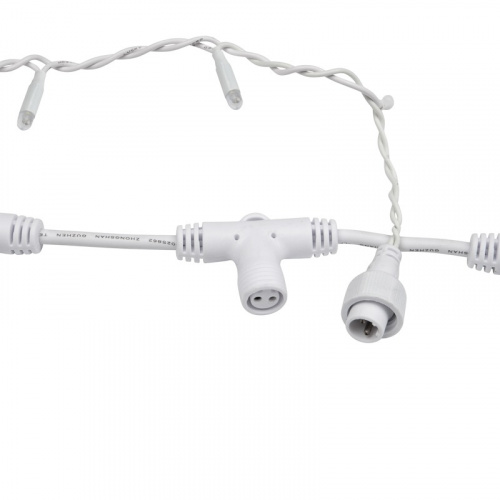 картинка Гирлянда светодиодная Занавес (Дождь),  2х6м,  768 LED ТЕПЛЫЙ БЕЛЫЙ,  белый ПВХ,  IP65, эффект мерцания 230В,  соединяется (шнур питания в комплекте) от магазина Сантехстрой