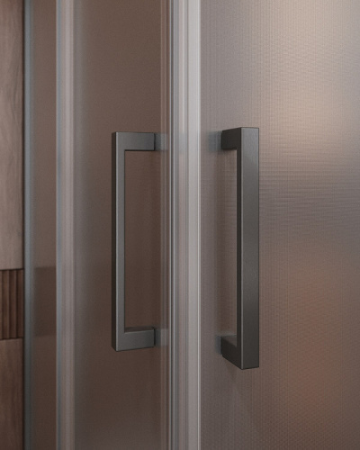 картинка Душевой уголок Cezares Molveno 90x90 MOLVENO-A-2-90-P-GM профиль Оружейная сталь стекло рифленое от магазина Сантехстрой