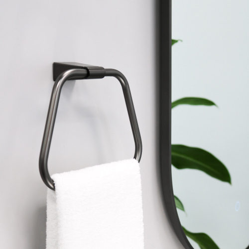 картинка Зеркало FIXSEN с подсветкой LED овальное 40х80 см графит (FX-3080F) от магазина Сантехстрой