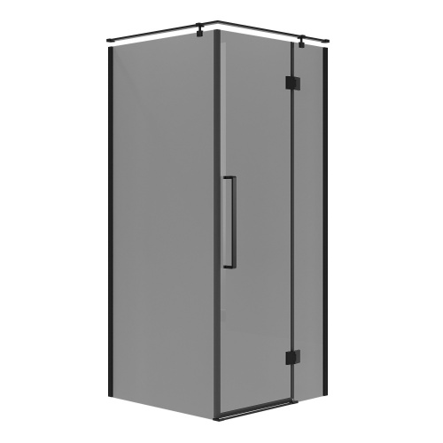 картинка Душевое ограждение Niagara Nova NG-2831-34BLACK (90х90х195) квадрат,черный матовый,дверь распашная,стекло тонированное,1 место от магазина Сантехстрой