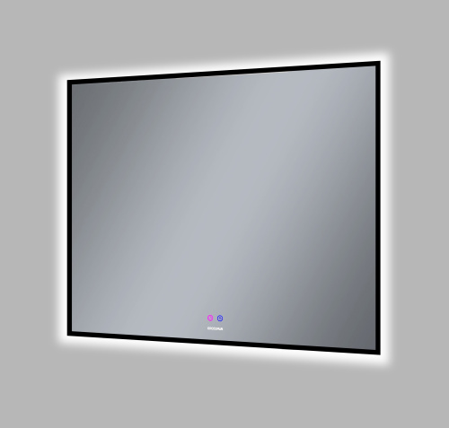 картинка Зеркало PRAGMA-норма BLACK (900*800*45) LED с сенсорным выключателем и подогревом от магазина Сантехстрой