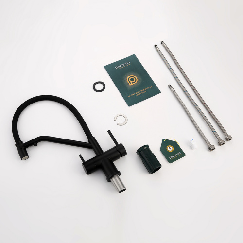 картинка Смеситель Splenka для кухни со съемным гибким изливом, с магнитным фиксатором излива, с подключением фильтра питьевой воды (S70.62.06) от магазина Сантехстрой