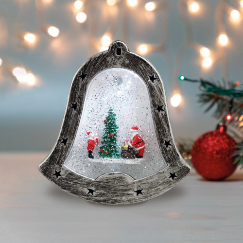картинка Декоративный светильник Колокольчик с эффектом снегопада NEON-NIGHT от магазина Сантехстрой