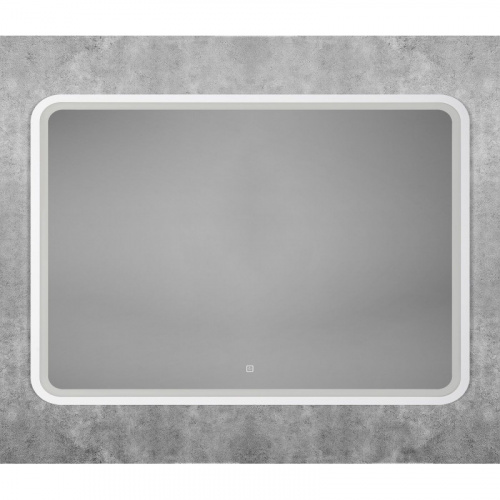 картинка Зеркало Art&Max Genova AM-Gen-1000-800-DS-F-White 100х80 с подсветкой, белый матовый от магазина Сантехстрой