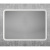 картинка Зеркало Art&Max Genova AM-Gen-1000-800-DS-F-White 100х80 с подсветкой, белый матовый от магазина Сантехстрой
