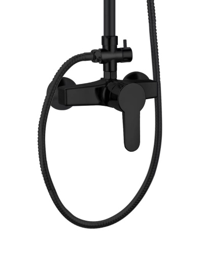 картинка OneLife P01-912b душевая система с смесителем для душа, черный от магазина Сантехстрой