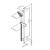 картинка F0190022 Gem душ.комплект: ручн.душ 1 ф-ция d 110 мм, штанга 700, шланг 1 750 мм, черный, шт. от магазина Сантехстрой