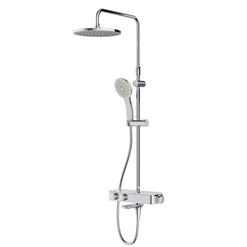 картинка F0750A500 Inspire V2.0, душевая система, набор: см-ль д/ванны/душа с термостатом, верхний душ d 250 от магазина Сантехстрой