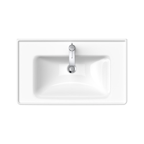 картинка Duravit D-Neo Раковина накладная 800х480  мм, с переливом, с 1 отв. под смеситель,  с WonderGliss, цвет: белый от магазина Сантехстрой