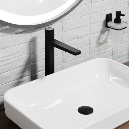 картинка Смеситель для раковины WasserKRAFT Nuthe 9103H Черный матовый от магазина Сантехстрой