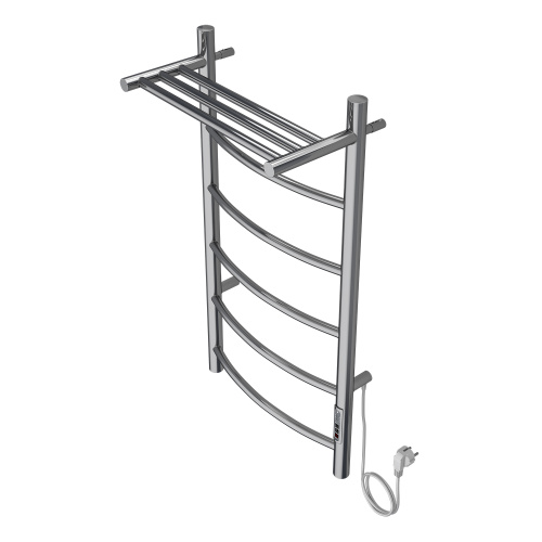 картинка Полотенцесушитель электрический AZARIO VERONA 400/800 5 секций, с полкой, диммер справа, хром (AZ04848P) от магазина Сантехстрой