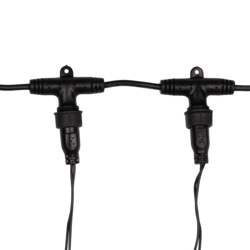 картинка Гирлянда светодиодная Занавес (Дождь),  2х3м,  600 LED ТЕПЛЫЙ БЕЛЫЙ,  черный ПВХ,  IP65, постоянное свечение,  230В,  соединяется (нужен шнур питания 303-500) от магазина Сантехстрой