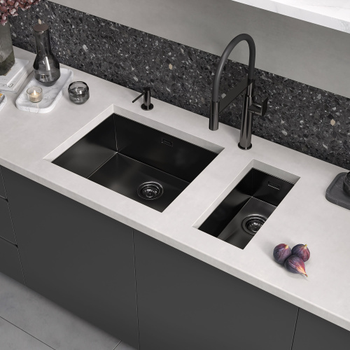 картинка Кухонная мойка Reflexion Como RX2022BL оружейная сталь от магазина Сантехстрой