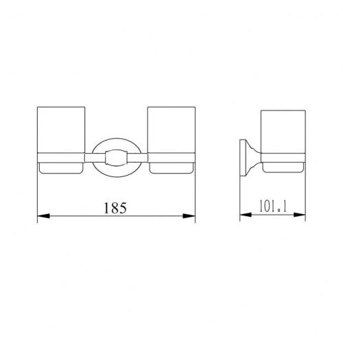 картинка Держатель стакана  BELZ двойной (B90508) от магазина Сантехстрой