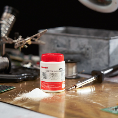 картинка Флюс для пайки,  БУРА,  100г,  банка REXANT от магазина Сантехстрой