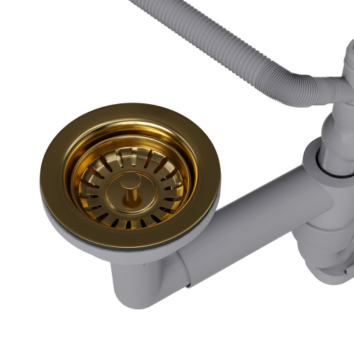 картинка Выпуск для кухонной мойки Reflexion Part RX9003GD брашированное золото от магазина Сантехстрой