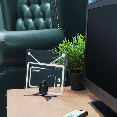 картинка Антенна комнатная «Активная» с USB питанием,  для цифрового телевидения DVB-T2, Ag-719 REXANT от магазина Сантехстрой