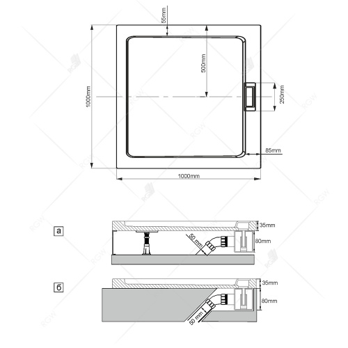 картинка Сифон для душевых поддонов RGW Q10-C (хром) от магазина Сантехстрой