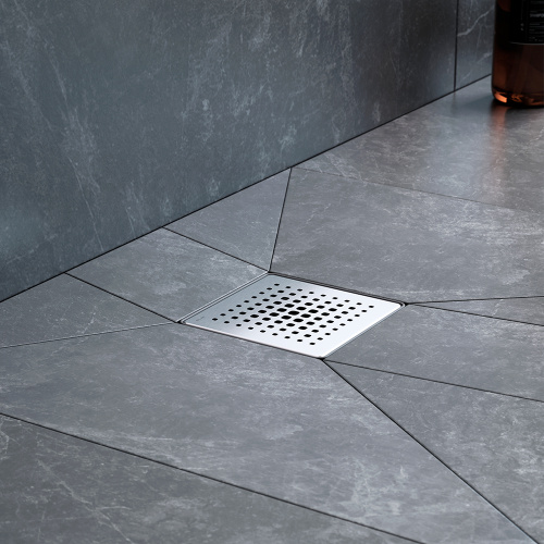 картинка W02BD-P11-010-01SB PrimeFlow Трап для душа точечный мокрый затвор Cut Gradient 10см цвет сталь мат от магазина Сантехстрой