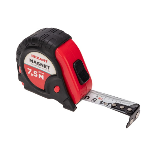 картинка Рулетка измерительная Профи прорезиненный корпус,  магнитная,  7,5м х 25мм от магазина Сантехстрой