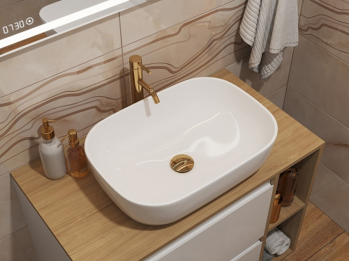 картинка Раковина Cersanit  на столешницу MODUO 50 SQUARE 0 отв. (63570) от магазина Сантехстрой