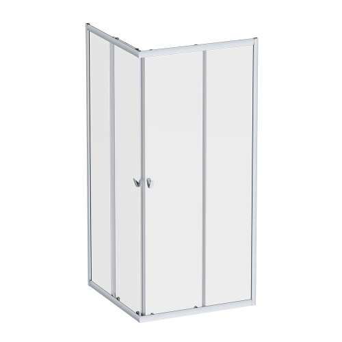 картинка W87G-403-9090-MT Sunny душ огражд квадратн, раздвижн двери 90x90 серебро,стекло прозрачн от магазина Сантехстрой
