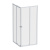 картинка W87G-403-9090-MT Sunny душ огражд квадратн, раздвижн двери 90x90 серебро,стекло прозрачн от магазина Сантехстрой