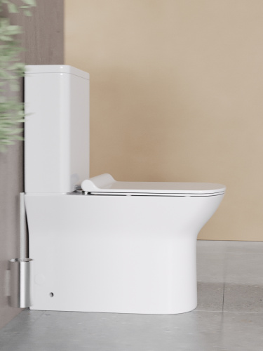 картинка Унитаз-компакт Agger AT02000 безободковый, сиденье с микролифтом от магазина Сантехстрой