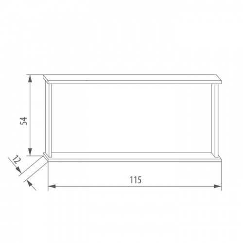 картинка Eban Mina 115, зеркало с полкой и LED-подстветкой 115*12*h54 , цвет: пергамон (цена ликвидации) от магазина Сантехстрой