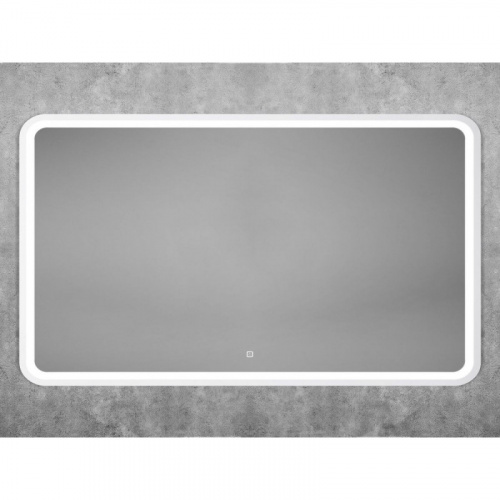 картинка Зеркало Art&Max Genova AM-Gen-1200-800-DS-F-White 120х80 с подсветкой, белый матовый от магазина Сантехстрой