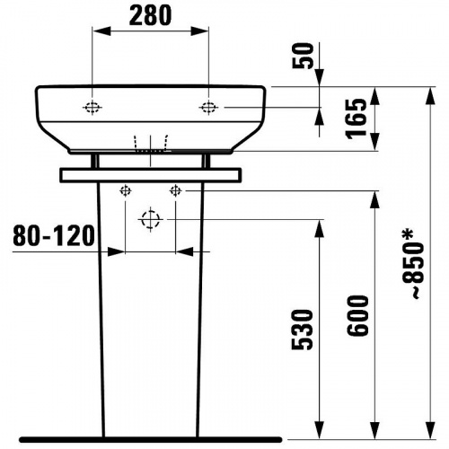 картинка Пьедестал Laufen Form 8.1967.0.000.000.1 Белый от магазина Сантехстрой