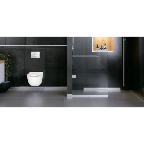картинка Душевой лоток Berges Wasserhaus Wall 600 090056 с решеткой Хром матовый от магазина Сантехстрой