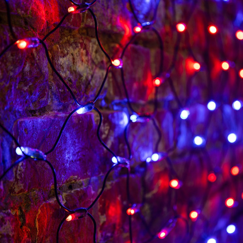 картинка Гирлянда Сеть 2,5х2,5м,  черный ПВХ,  432 LED Красные/Синие от магазина Сантехстрой