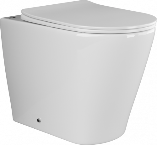 картинка CN1812 Унитаз соло HIGHLIGHT Rimless, с крепежом, с сиденьем-крышкой с микролифтом от магазина Сантехстрой